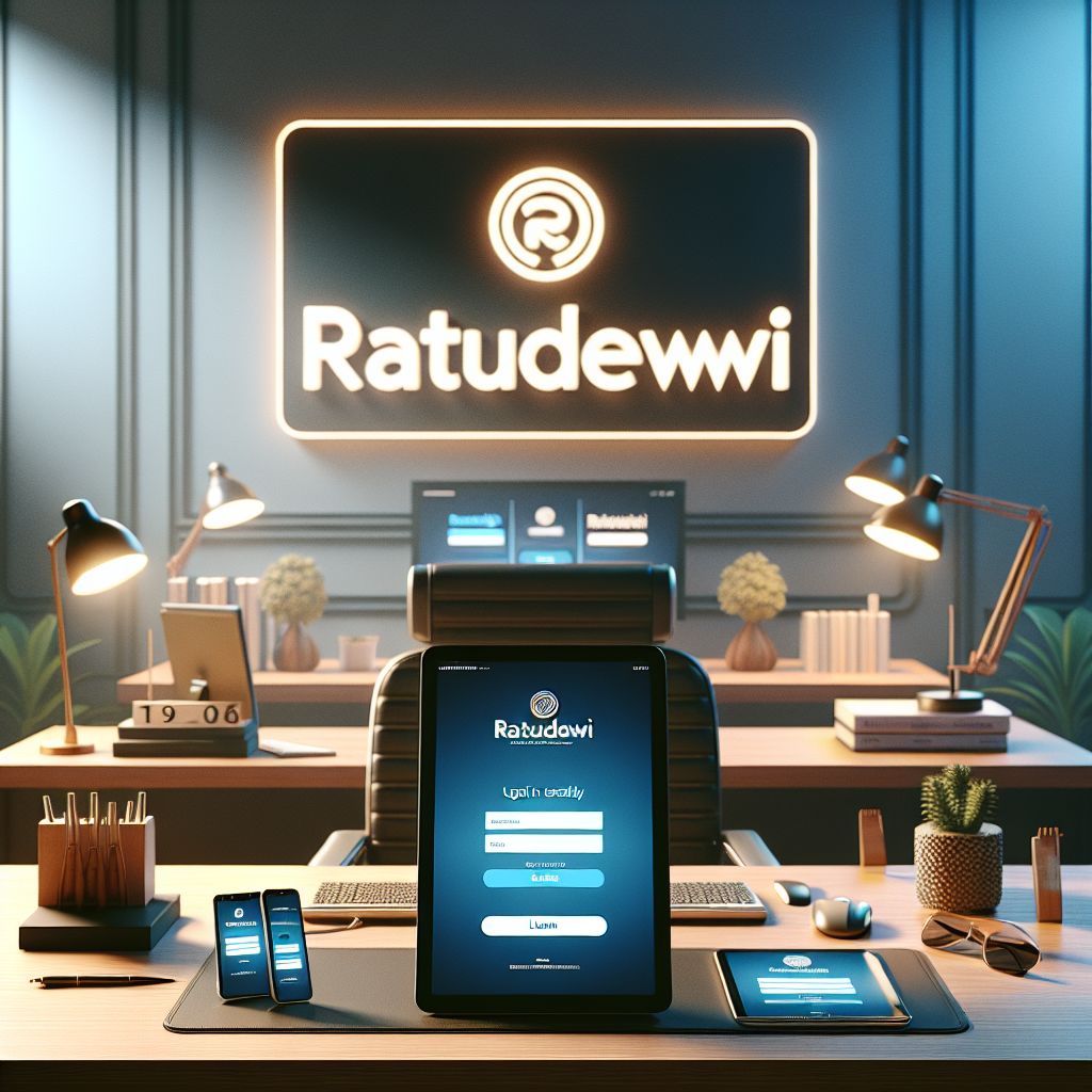 RATUDEWI login guide displayed on clean devices for easy account access