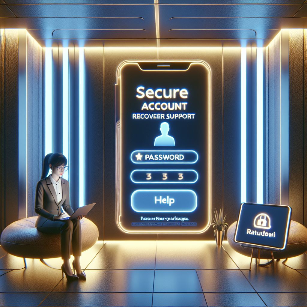 RATUDEWI account recovery and mobile support tools in a secure modern interface